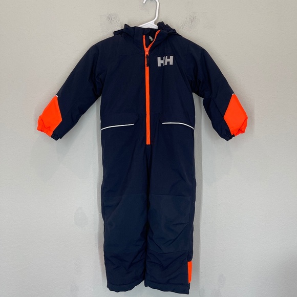 Helly Hansen Insulated Snow Suit Kids Size 110/5 Blue Ski Winter One Piece - Picture 1 of 15